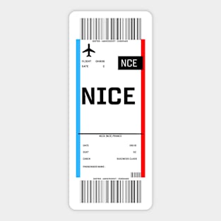 Boarding pass for Nice Sticker